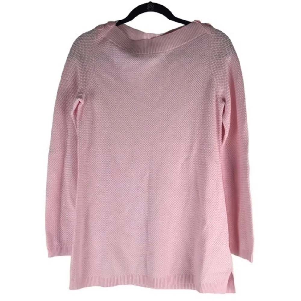NWOT Talbots Sweater Pink Waffle Knit Size S